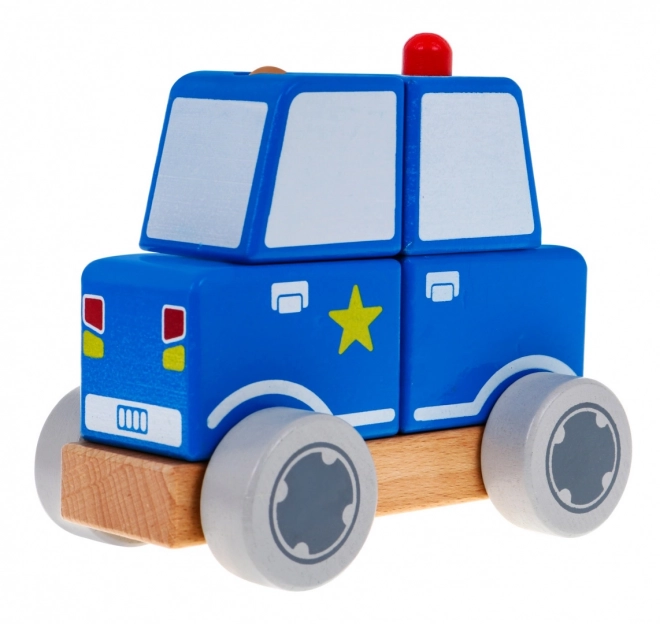 Dřevěné policejní auto