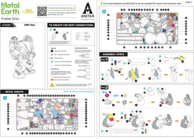 METAL EARTH 3D puzzle Premium Series: Avatar AMP Suit