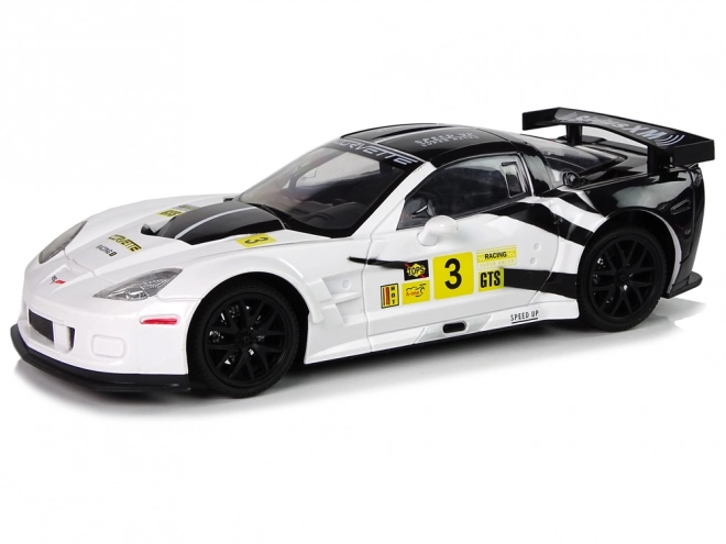 Závodní sportovní auto R/C 1:18 Corvette C6.R White 2.4 G Lights