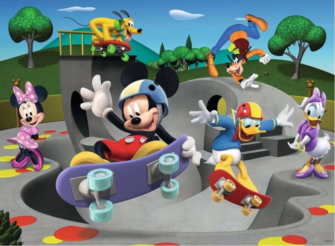 Puzzle Mickey & Minnie ve skate parku XXL