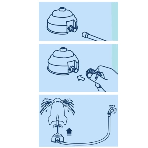 Zahradní zraszovač pro děti ve tvaru rakety