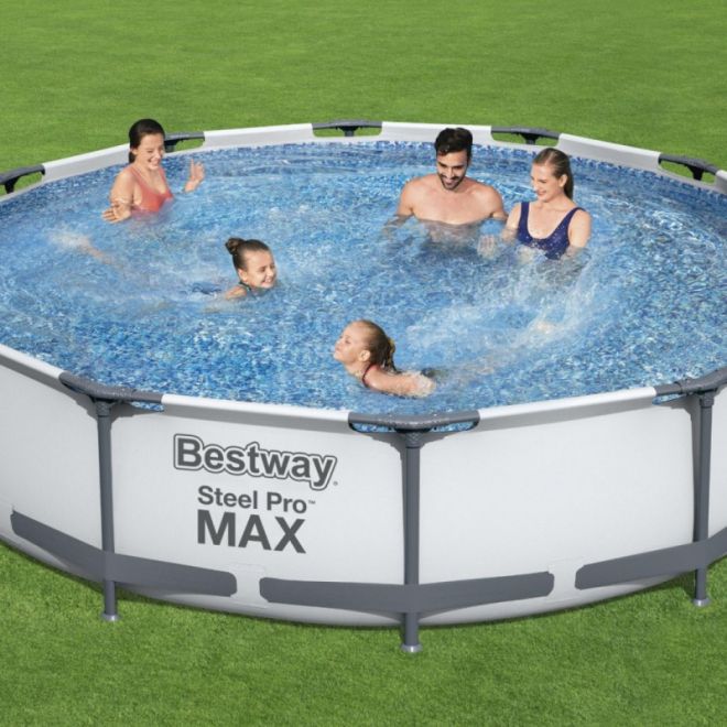 Ocel Pro MAX 366x76 kulatý 12FT BESTWAY 3v1 stojanový bazén + filtrační čerpadlo
