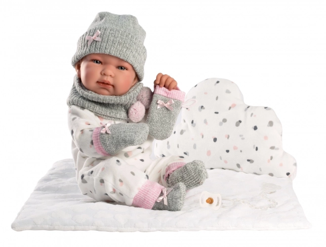 Llorens 84336 NEW BORN HOLČIČKA - realistická panenka miminko s celovinylovým tělem - 43 cm