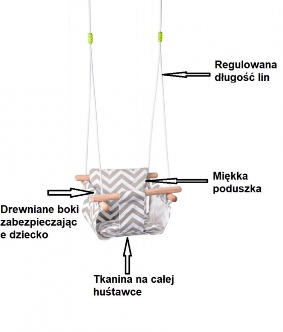 Látková houpačka pro menší děti