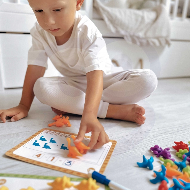 Woopie vzdělávací sada Montessori pro učení počítání a třídění barev Mořský svět 111 ks