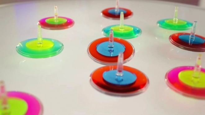 Kouzelný spinner s efektem lávy