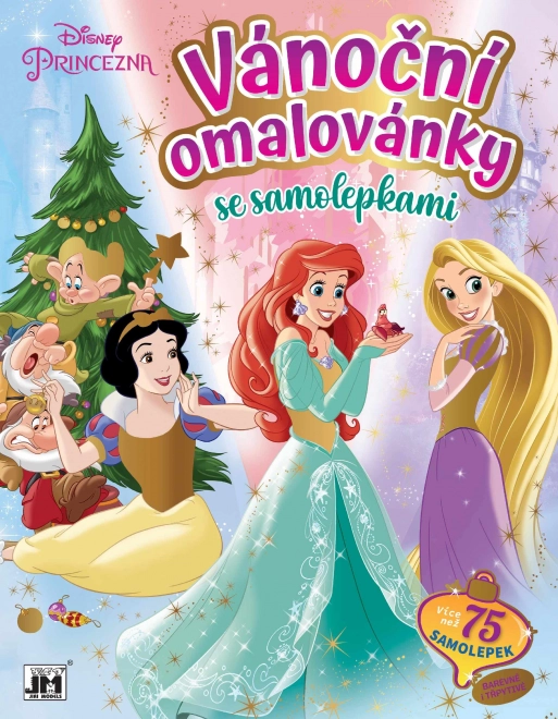 Vánoční omalovánka se samolepkami Disney Princezny