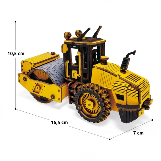 RoboTime dřevěné 3D puzzle - Silniční válec