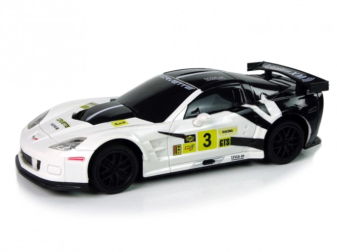 Závodní sportovní auto R/C 1:24 Corvette C6.R White 2.4 G Lights