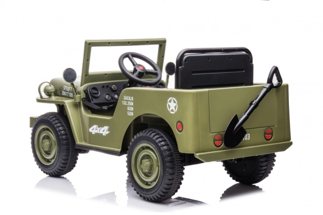 Auto na baterie v olivově zelené 4x4