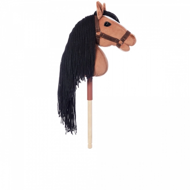Kůň na tyči Hobby Horse HOPPIHORSE tmavě hnědý