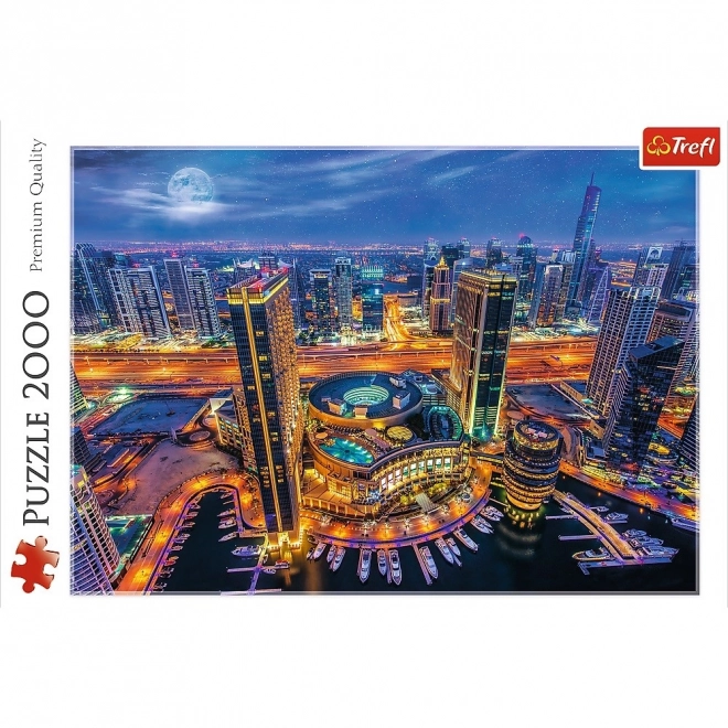 Panoramatické puzzle Světla v Dubaji 2000 ks