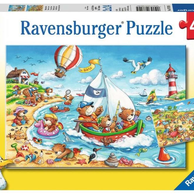 RAVENSBURGER Puzzle Prázdniny u moře 2x24 dílků