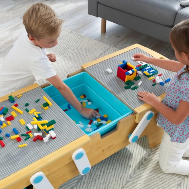 KidKraft Stůl na stavění s boxy a stavebnicí