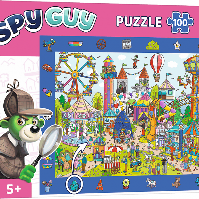 TREFL Puzzle s hledáním obrázků Spy Guy: Zábavní park 100 dílků