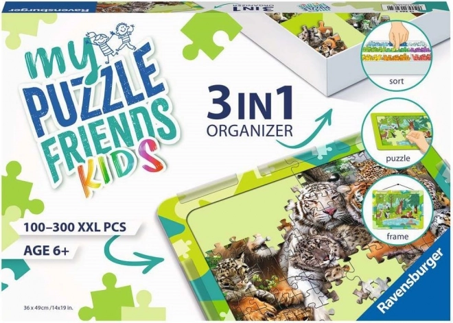 RAVENSBURGER Sada pro skládání puzzle My Puzzle Friends Kids 3v1 zelená