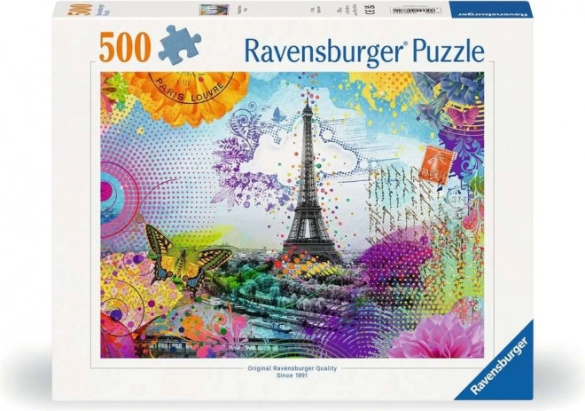 Puzzle pohlednice z Paříže 500 dílků