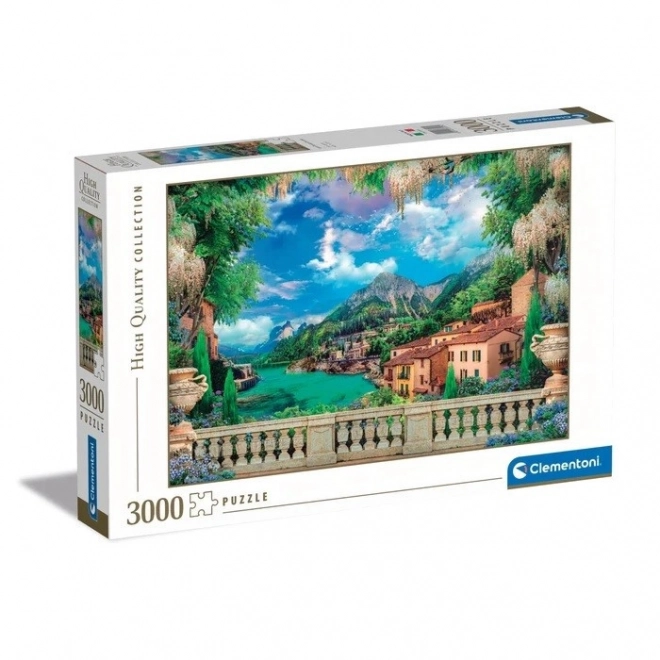 Puzzle 3000 prvků Vysoce kvalitní svěží terasa na jezeře