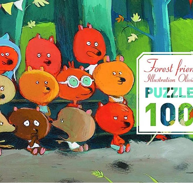 DJECO Panoramatické puzzle Lesní přátelé 100 dílků