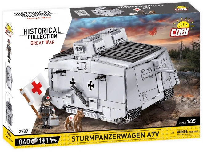 COBI 2989 Great War Sturmpanzerwagen A7V, 1:35, 840 k, 2 f