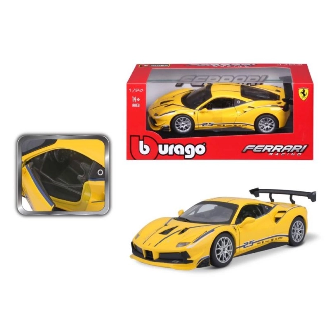 Model auta Ferrari 488 Challenge v měřítku 1:24 od Bburago