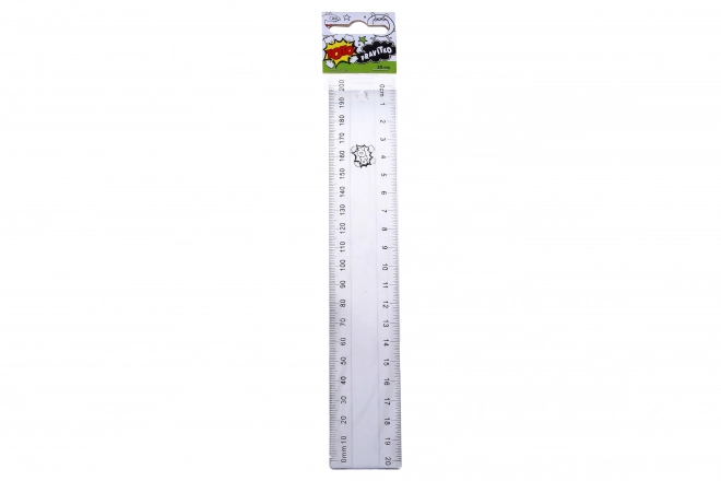 Pravítko 20 cm transparent