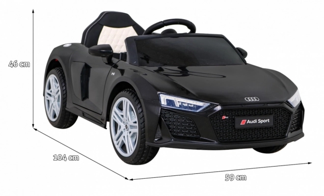 Audi R8 LIFT Autíčko na baterie černé + dálkové ovládání + EVA kola + MP3 + LED dioda