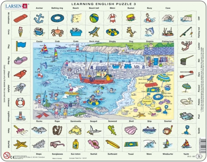 Výukové puzzle LARSEN: angličtina u moře