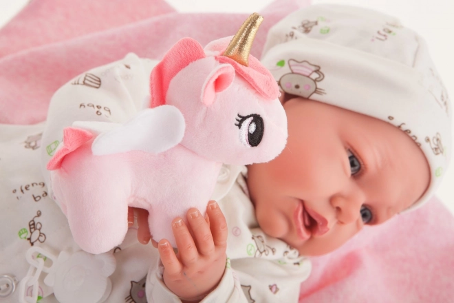 Antonio Juan 81063 Můj první  REBORN DANIELA - realistická panenka miminko s měkkým látkovým tělem - 52 cm