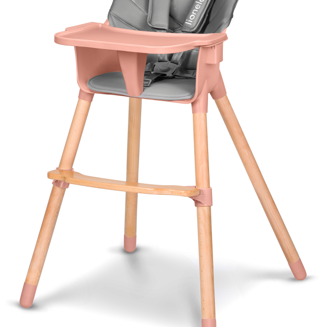 LIONELO Jídelní židlička Koen 2v1 Pink Rose