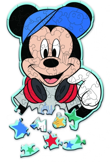 Dřevěné puzzle junior - V Mickeyho světě 50 dílků