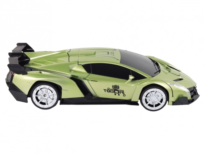 Robotické auto transformace R/C 1:10 Zelené ovládání gesty