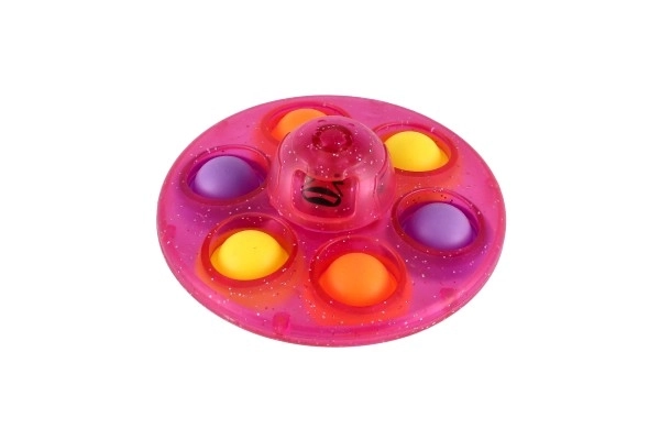 Spinner s bubble pops plast 8cm 3 barvy na kartě 12 ks v boxu