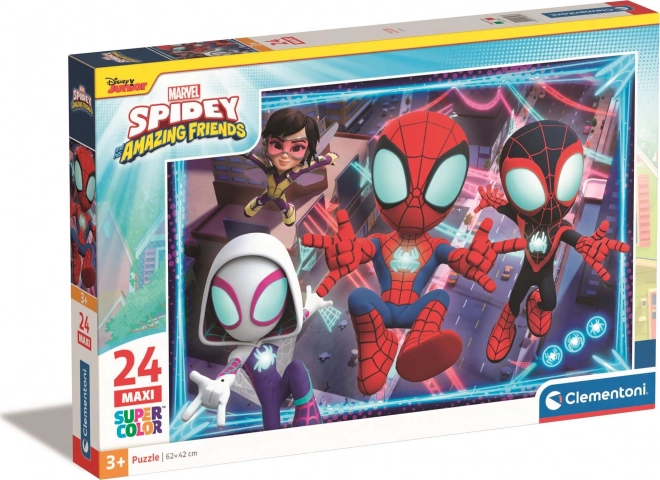 CLEMENTONI Puzzle Spidey a jeho úžasní přátelé MAXI 24 dílků