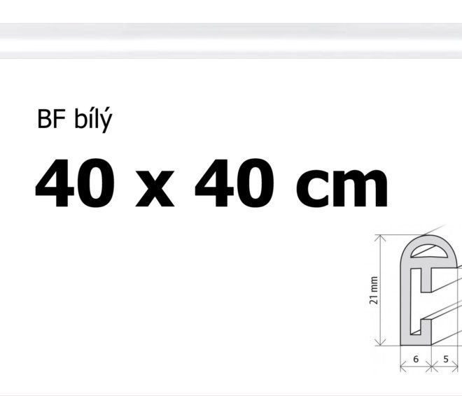 BFHM Plastový rám 40x40cm - bílý