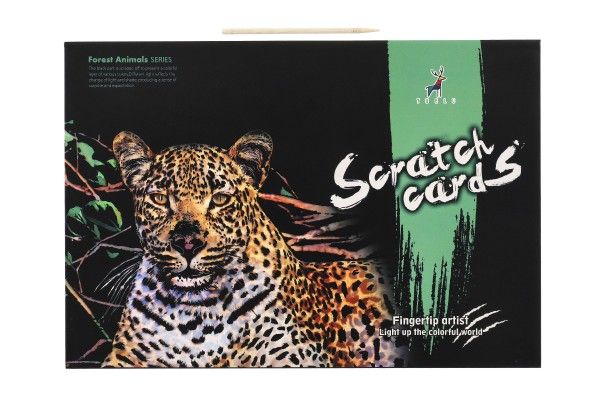 Škrabací obrázek barevný Gepard 40,5x28,5cm A3 v sáčku