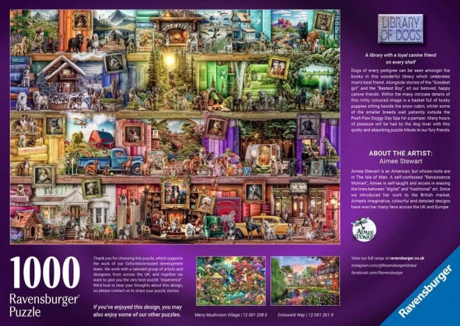 Puzzle Psí knihovna 1000 dílků od Ravensburger