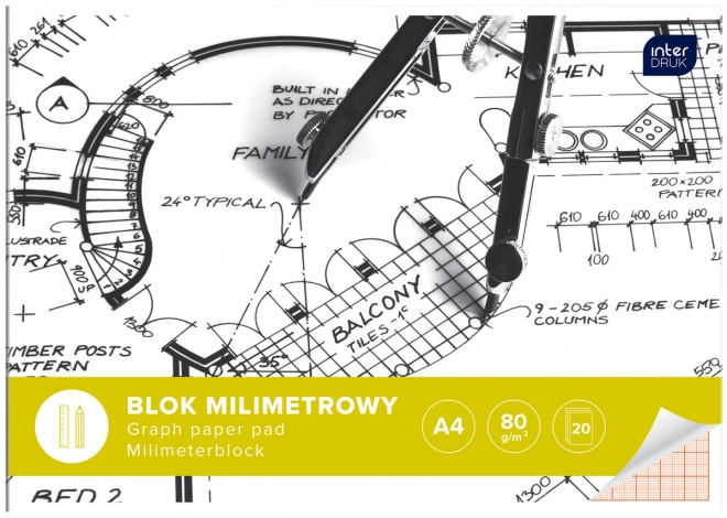 Milimetrový blok A4 - 20 listů