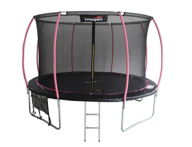 Trampolína LEAN Sport Max 14 stop černá a růžová