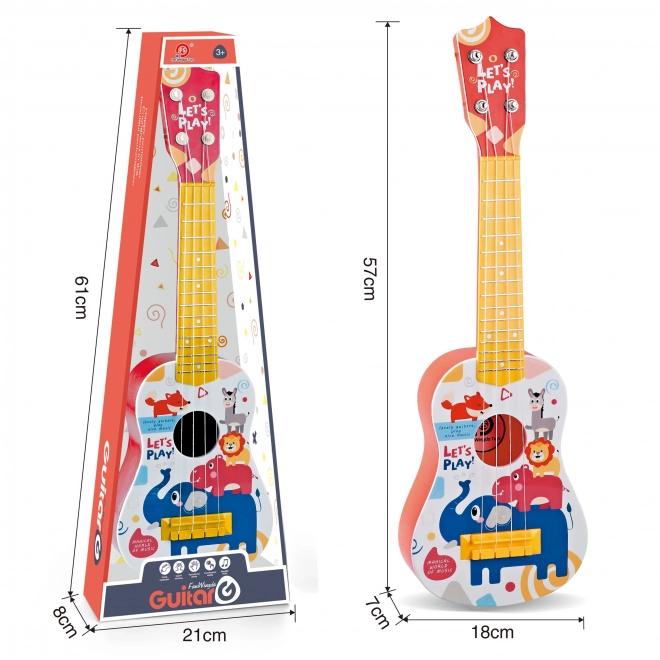 Klasická dětská kytara červená 57cm