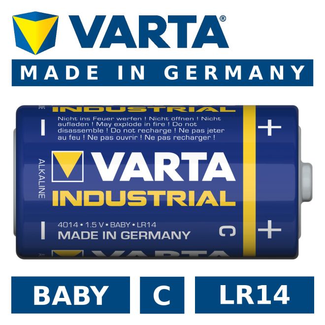 Alkalická baterie C Varta Industrial LR14 - 1 kus