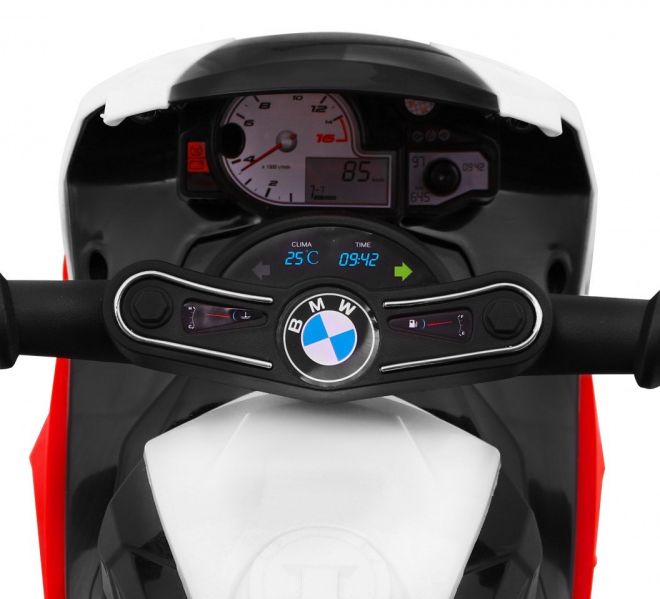 BMW S1000 RR Mini motorka na baterie pro děti Červená + 3 kola + zvuky + LED dioda