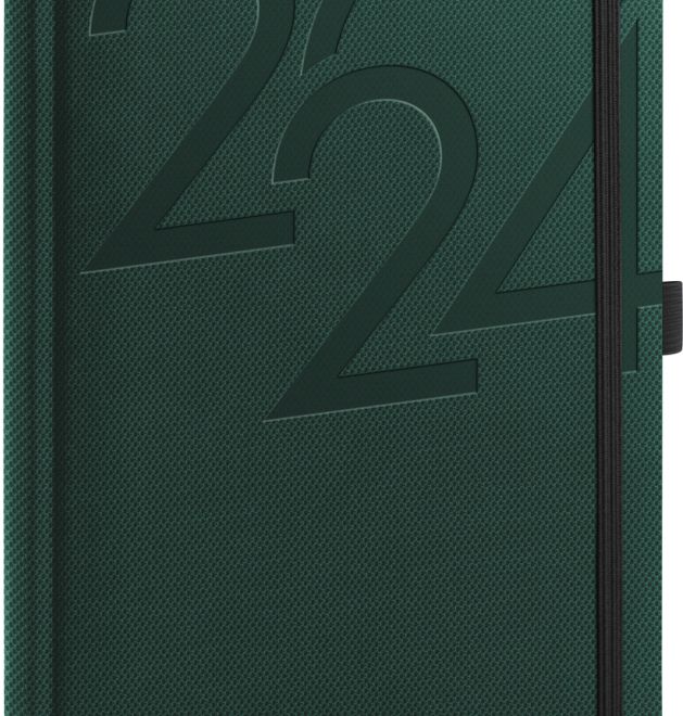 Týdenní diář Ajax 2024, zelený, 15 × 21 cm