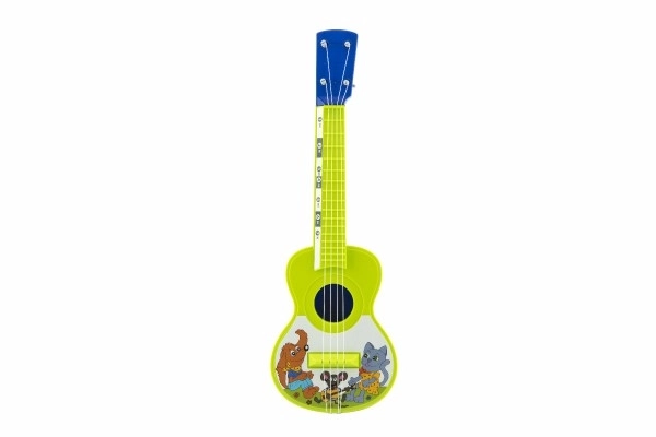 Ukulele/kytara plast 40cm s trsátkem Zvířátka a jejich kapela 2 barvy na kartě