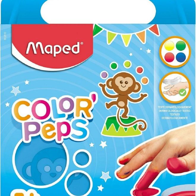 MAPED První prstové barvy Color'Peps v kalíšcích 4 x 80g