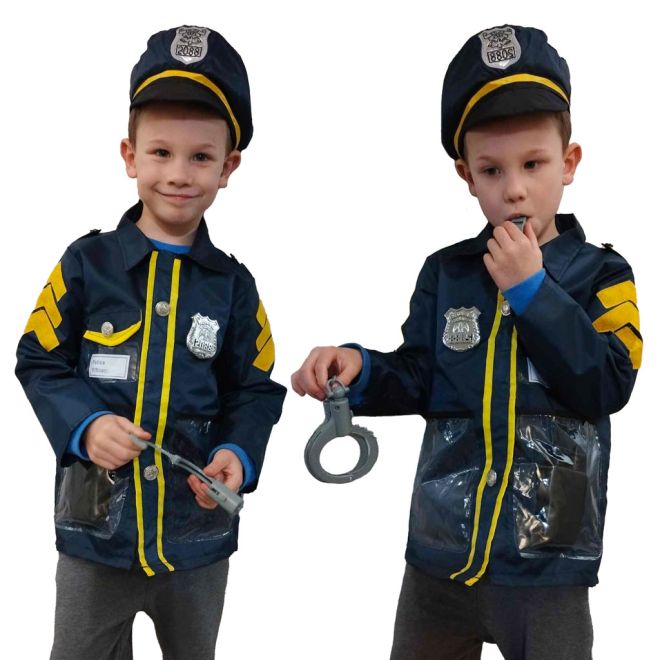 Karnevalový kostým policista s pouty 3-8 let