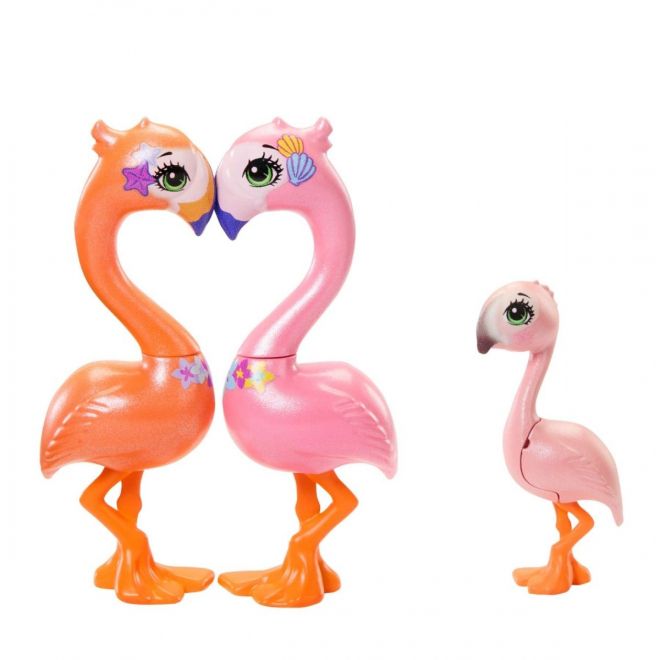 Enchantimals Flamingo Family Panenka Florinda Flamingo + 3 domácí zvířata