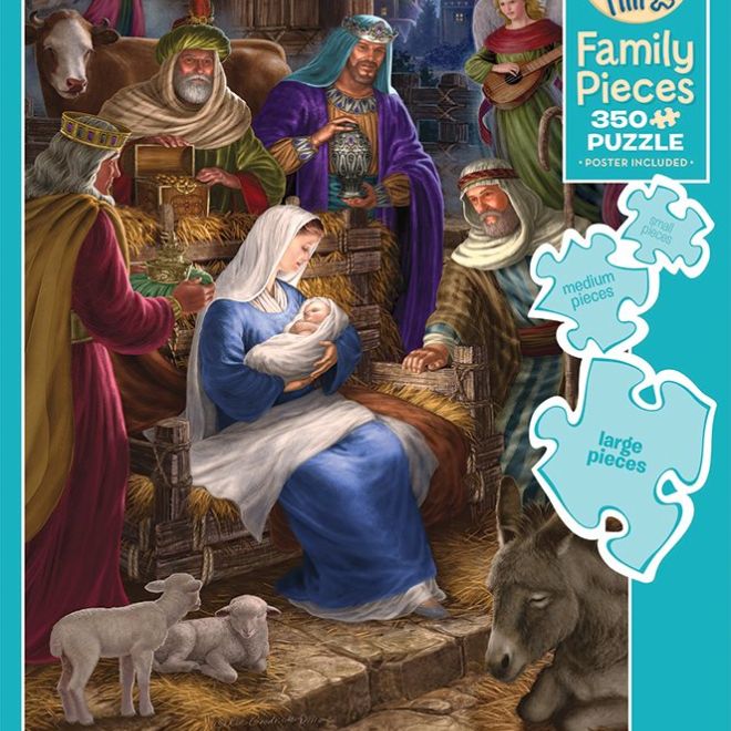 COBBLE HILL Rodinné puzzle Svatá noc 350 dílků