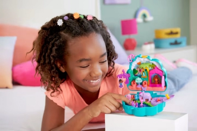 Polly Pocket Pávím zahradním kompaktní hrací set