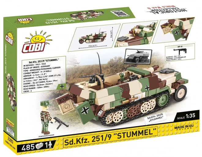 COBI 2283 II WW Sd. Kfz. 251/9 STUMMEL, 1:35, 485 k, 1 f